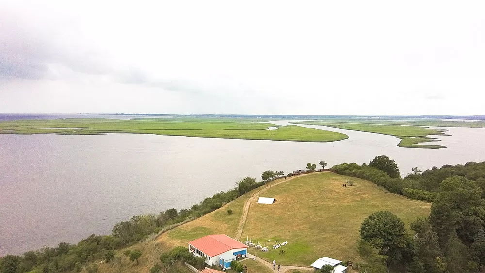 Grodzisko Lubin, widok na deltę Świny