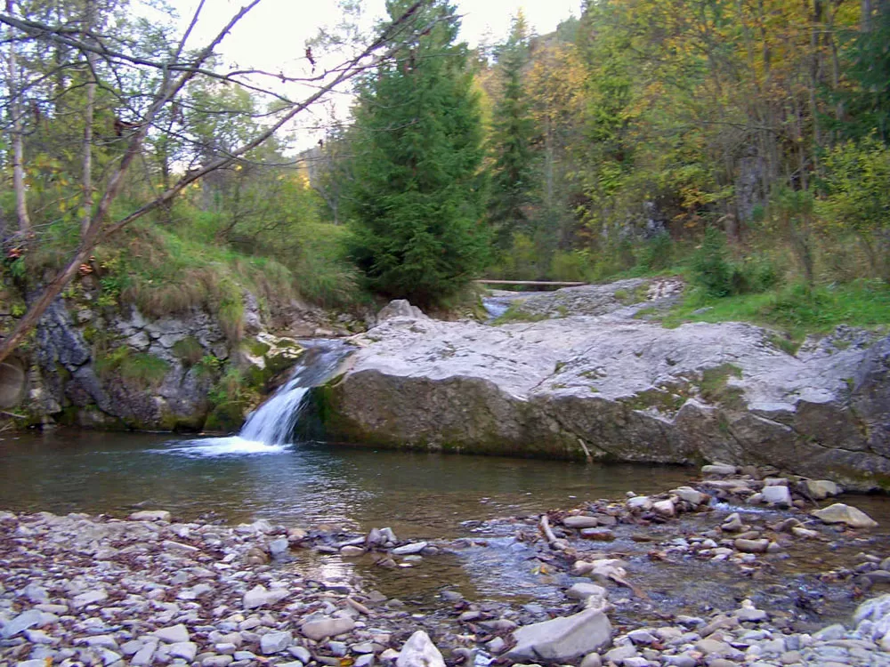 Kaskada na potoku, Rezerwat Biała Woda