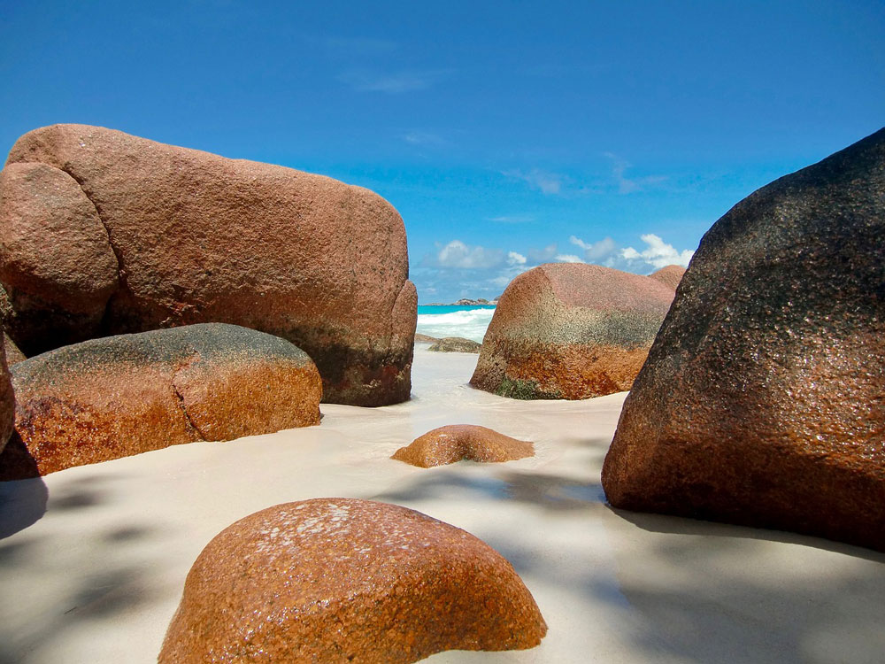 Plaża na wyspie Praslin