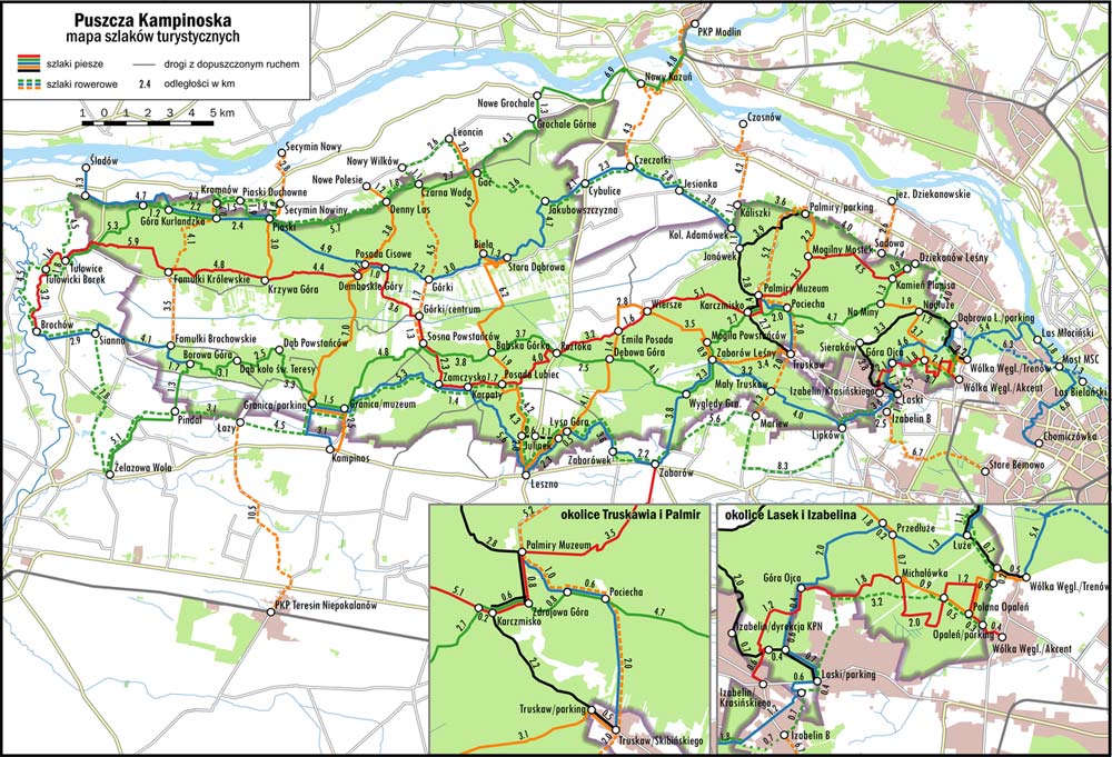 Mapa szlaków pieszych