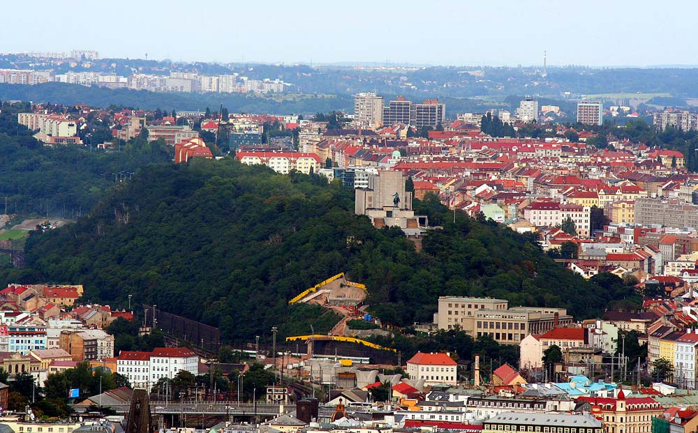 Widok na kopiec Vitkov