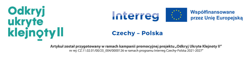 Odkryj Ukryte Klejnoty II. Baner informacyjny projektu Interreg